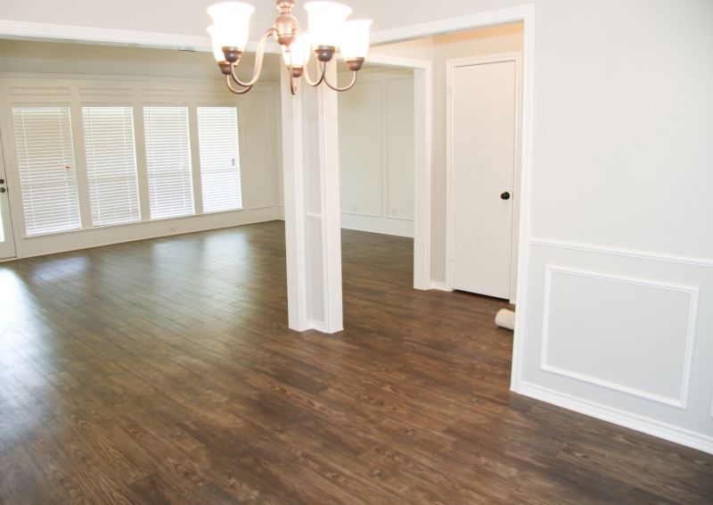 Living Room with New Hardwood Floor